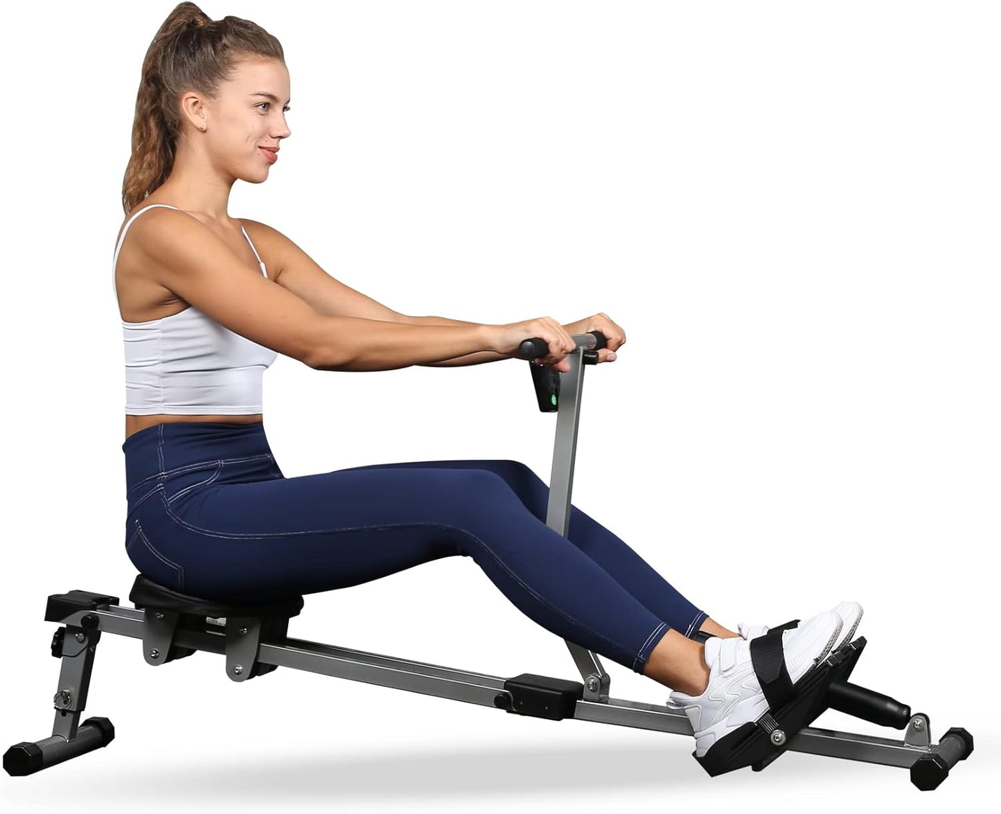 YSSOA Rowing Machine: 12 Resistance Levels, Digital Monitor, 260 lbs Capacity