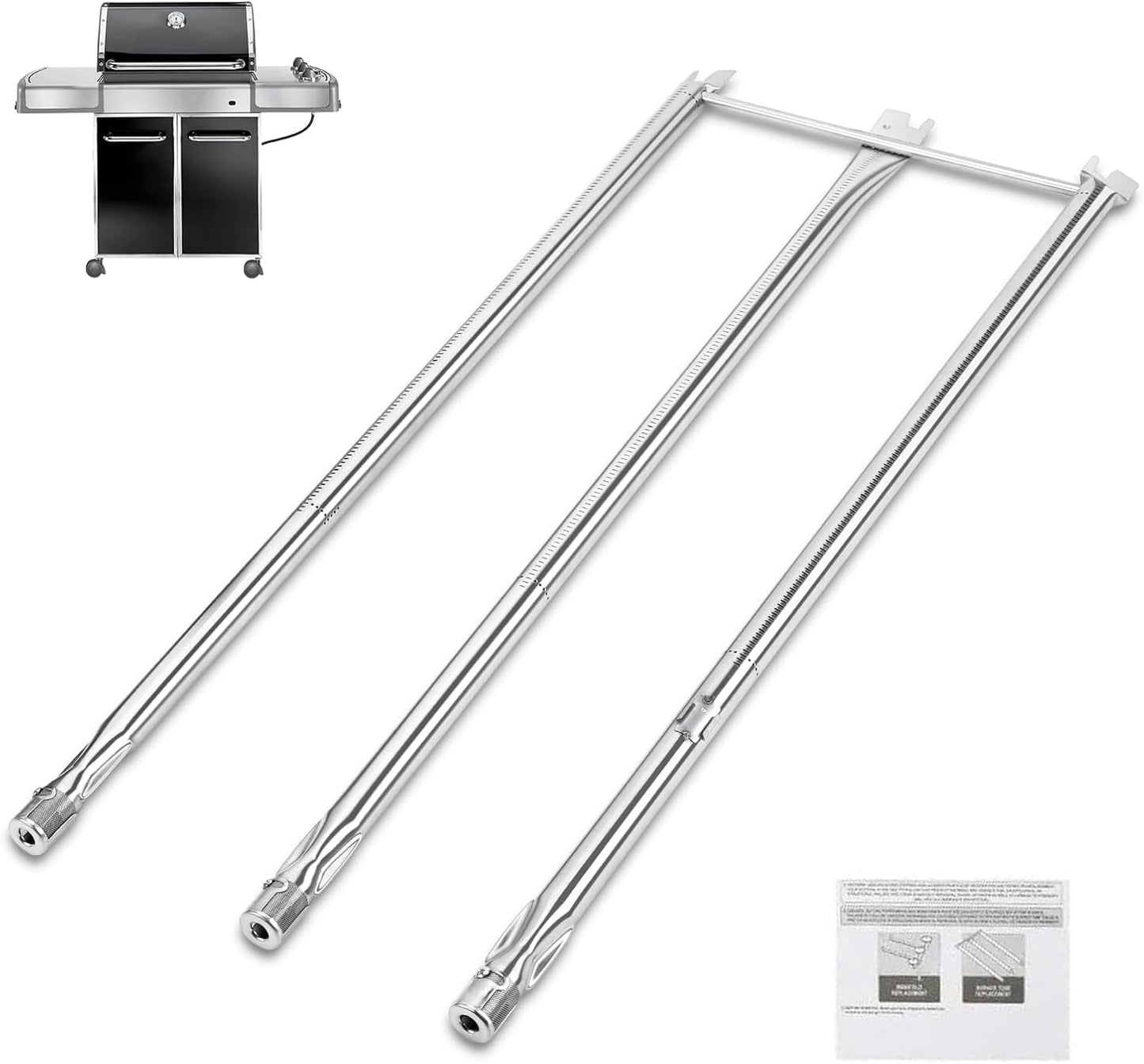 QuliMetal 304 Stainless Steel Grill Burner for Weber Genesis 300