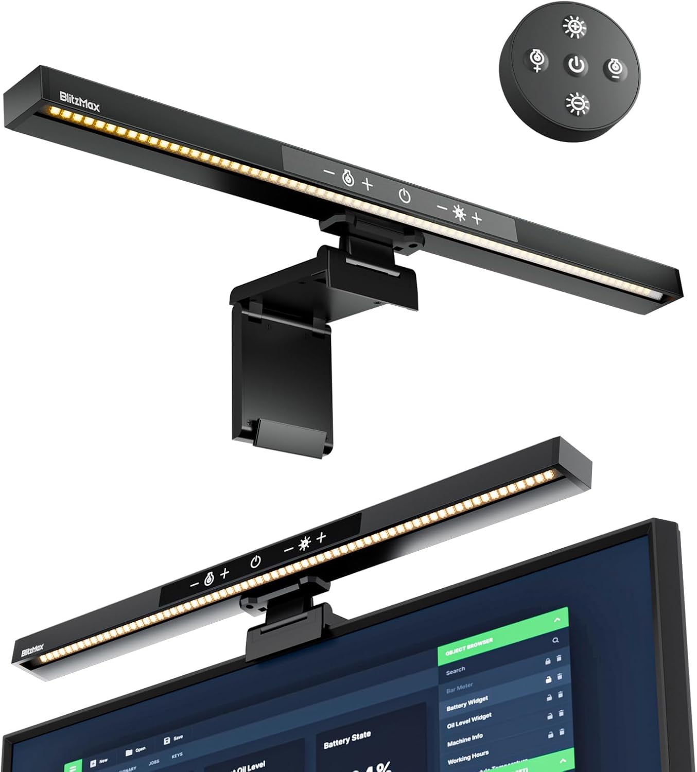 BlitzMax Monitor Light Bar: Eye-Care & Glare-Free