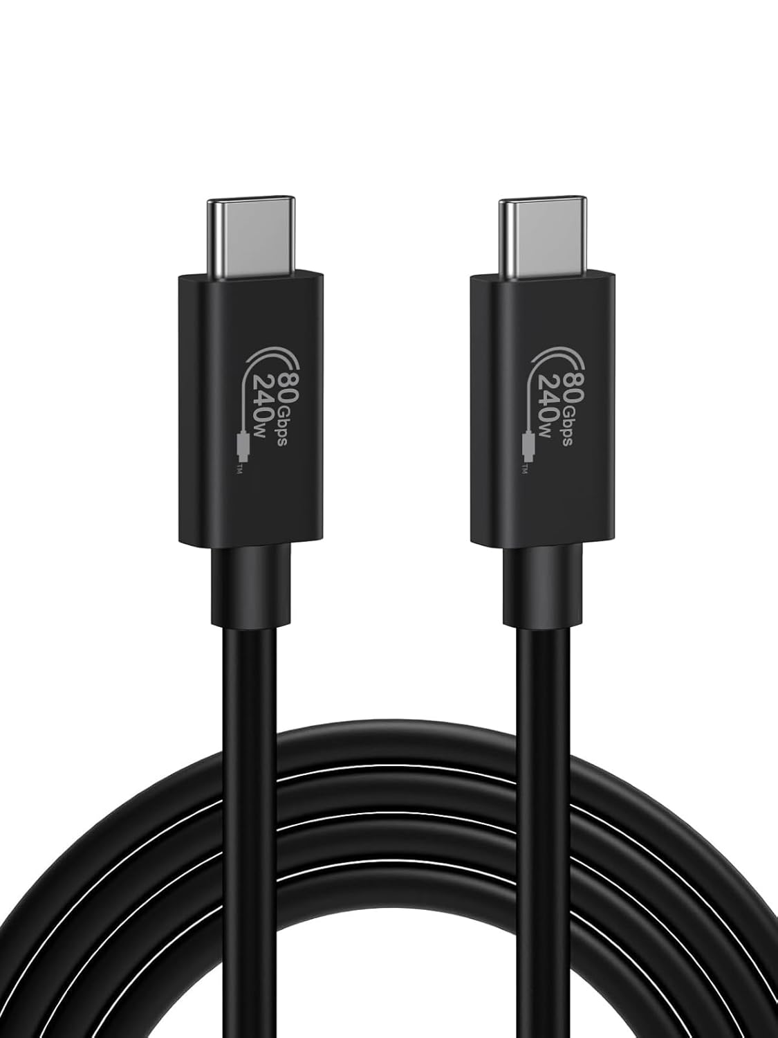Ultra-Fast 80Gbps USB 4 Cable - 8K Display, 240W Charging