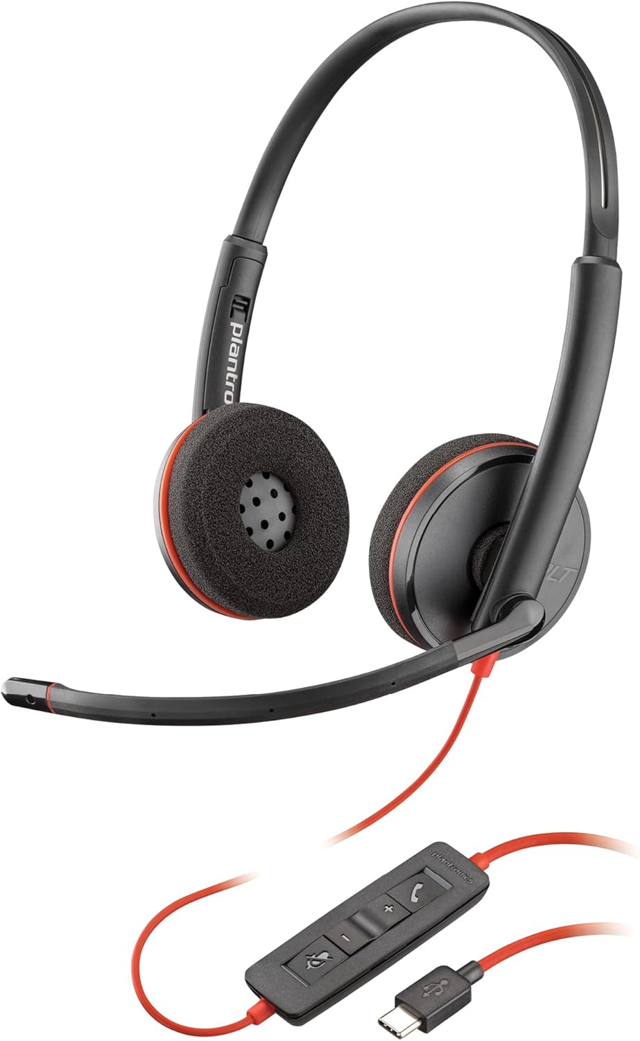 Poly Blackwire 3220 Wired Headset with Mic for All-Day Comfort