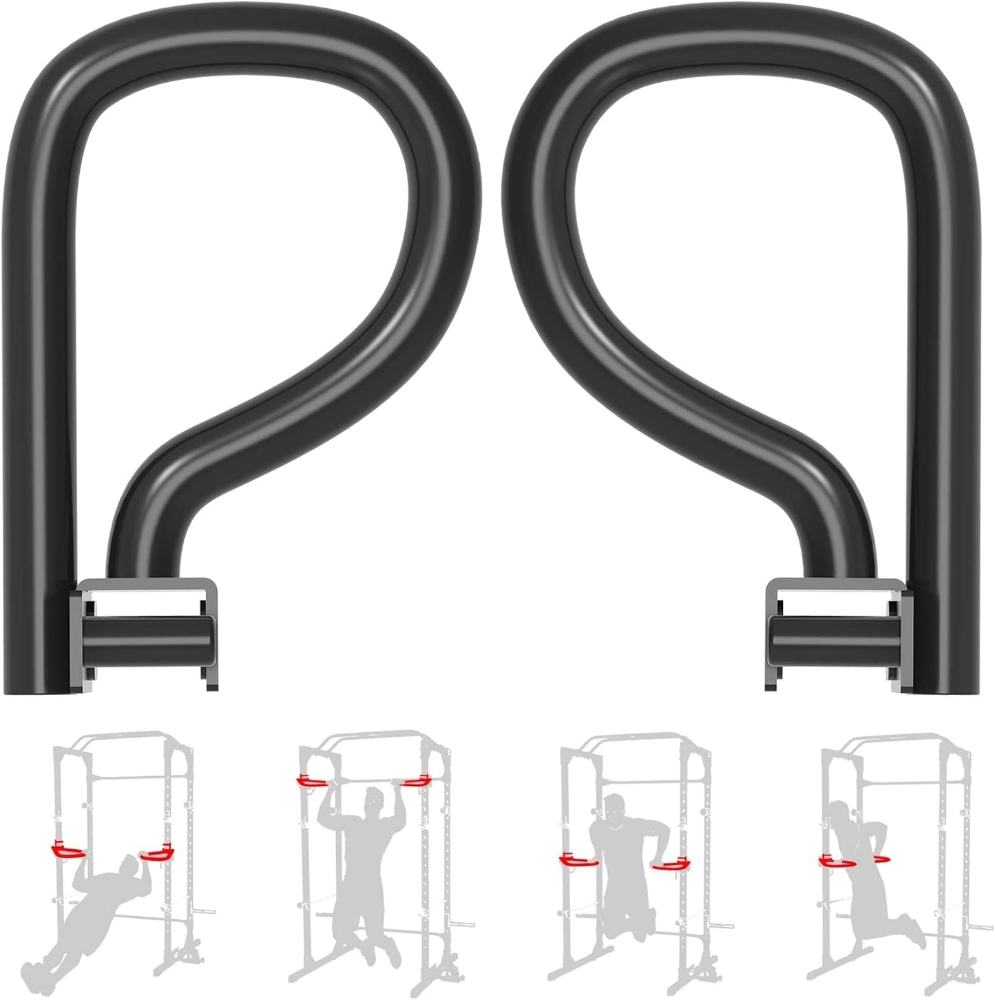 Balelinko Dip Bar Attachments Set - Secure Holders, Bonus Collars