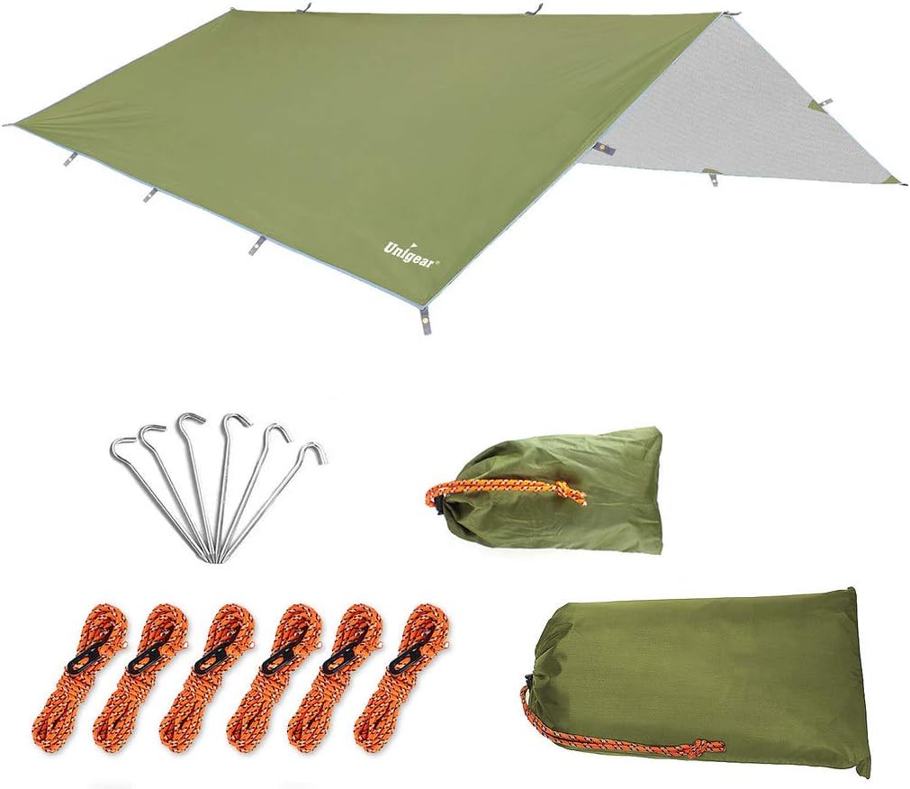 Unigear Hammock Rain Fly Waterproof Tent Tarp for Outdoor Use