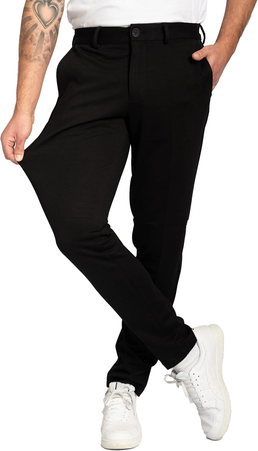 Comfortable Modern Mens Trousers with Stretch for Business Wear
