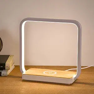 blonbar Bedside Lamp with Qi Charger and Touch Control Features