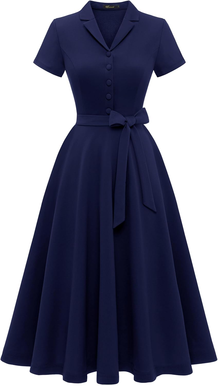 Wedtrend Women's Vintage Tea Dress for Cocktail and Casual Events