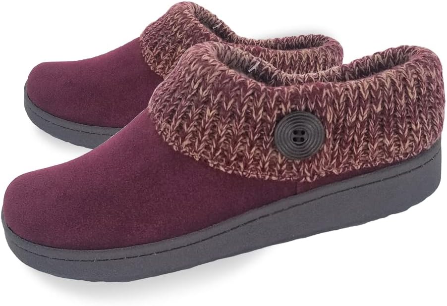 Clarks Women's Knit Scuff Slippers for Ultimate Comfort and Warmth
