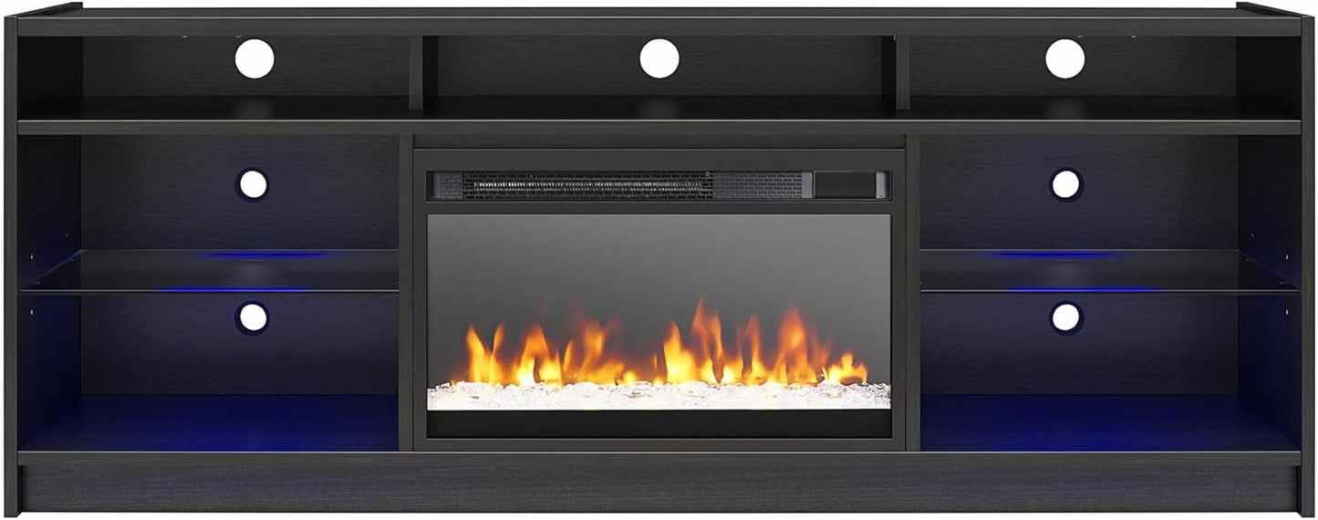 65 Fireplace TV Stand with Color-Changing Flames