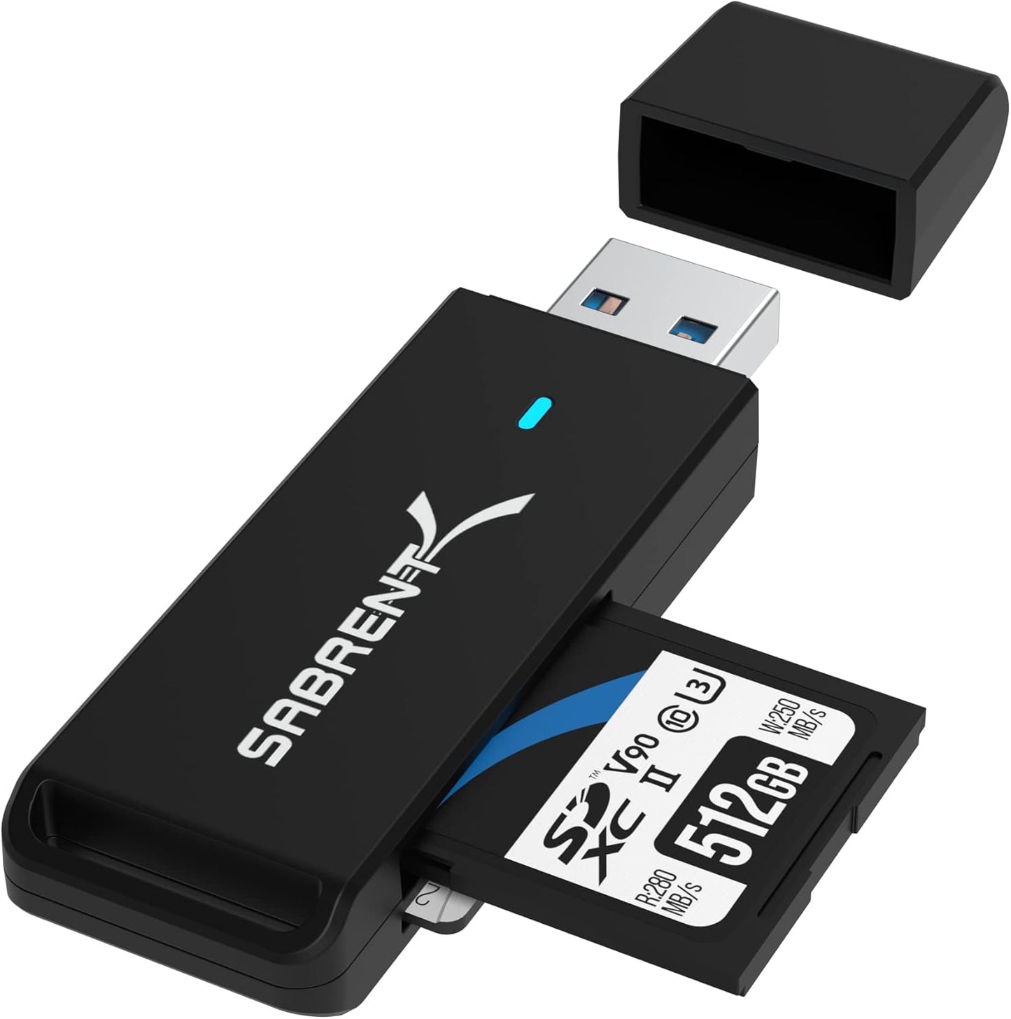 SABRENT USB 3.0 Card Reader - Lightning Fast Transfers