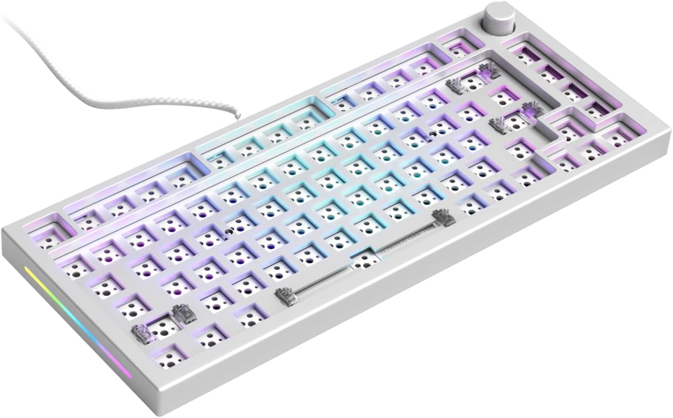 Glorious GMMK PRO 75% White - Modular Mechanical, RGB, Customizable