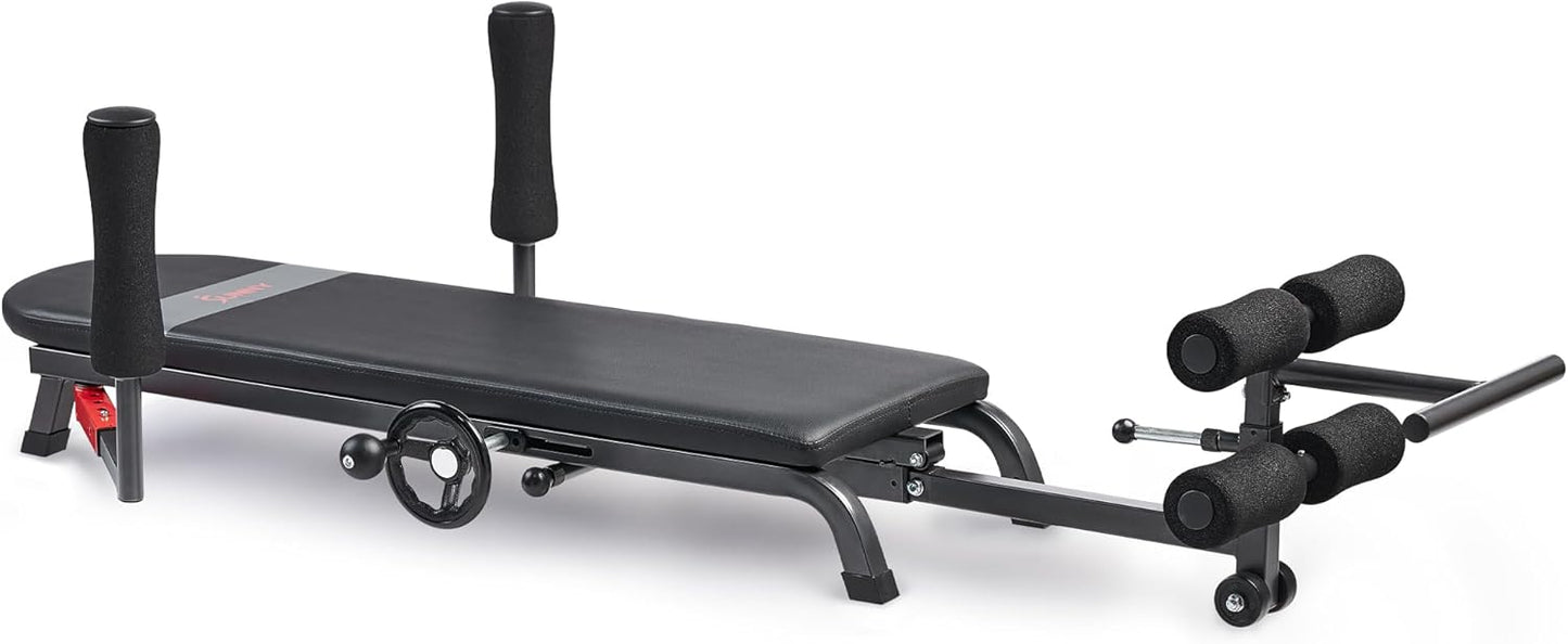 Sunny Health & Fitness Full Body Traction Bench for Back Pain Relief