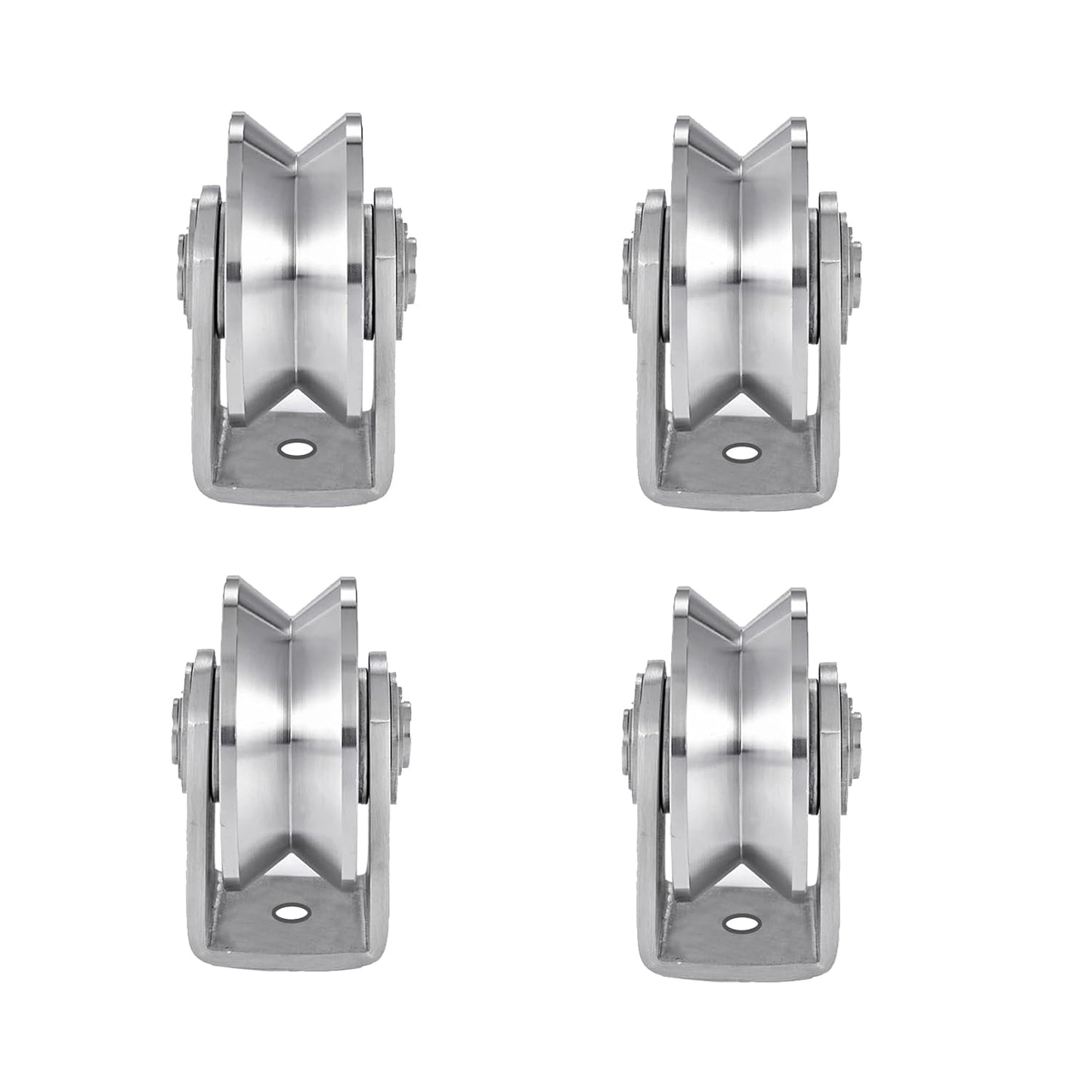 V Groove Wheel Stainless Steel Heavy Duty Pulley Block Rollers