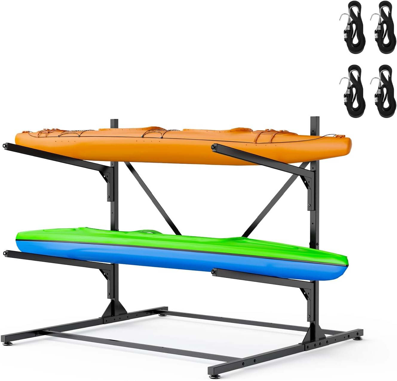 Heavy Duty Freestanding Kayak Storage Rack for Garage Use