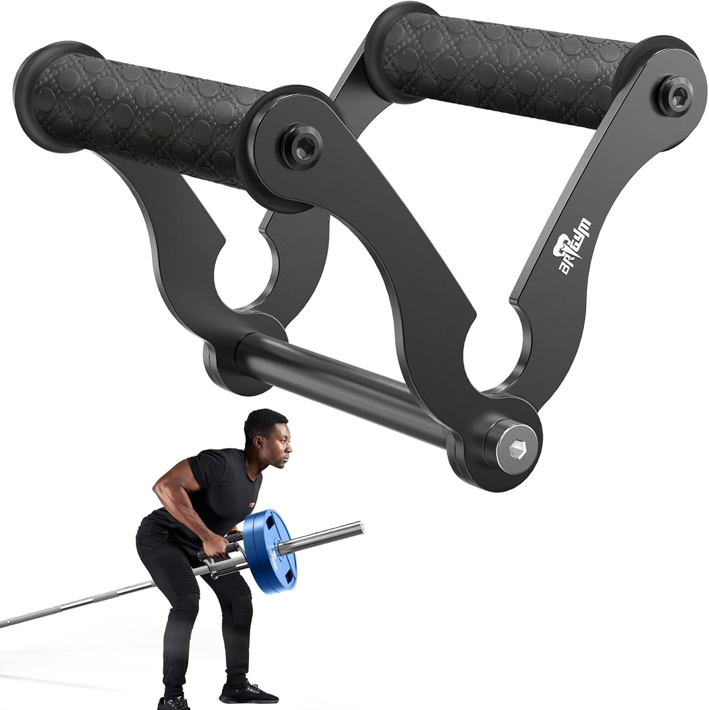Upgraded T Bar Row Attachment for Olympic Barbell Workouts