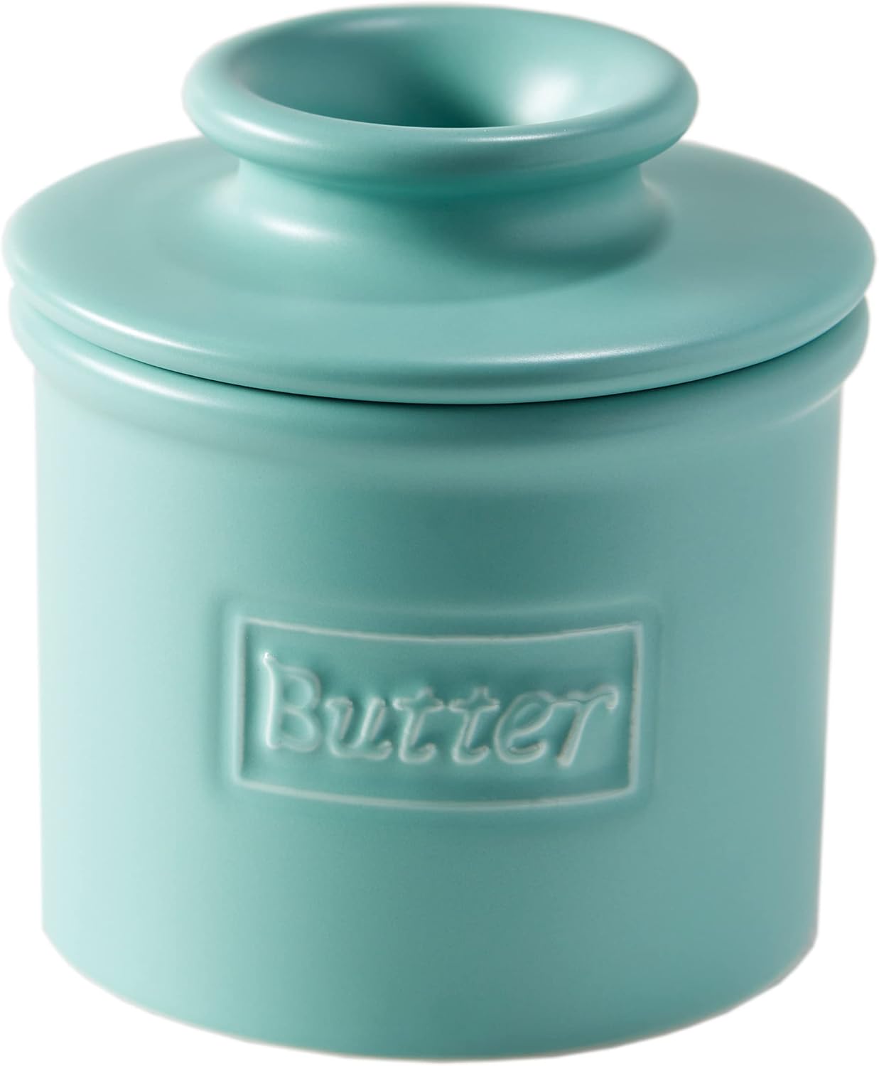 Butter Bell Original Crock for Spreadable Butter, Aqua Matte
