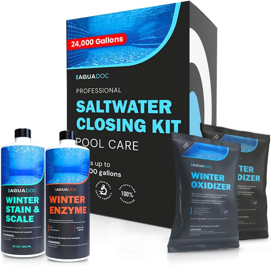 AquaDoc Pool Winterizing Kit for Saltwater Pools - Easy Prep