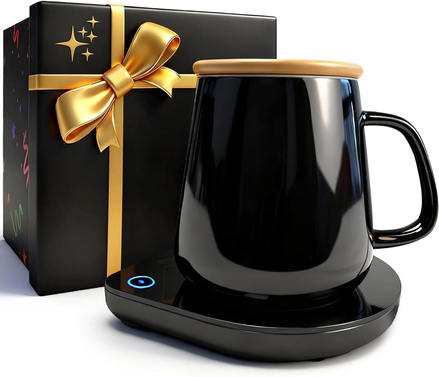 Coffee Warmer with Mug Set for Desk - Perfect Gift for Lovers
