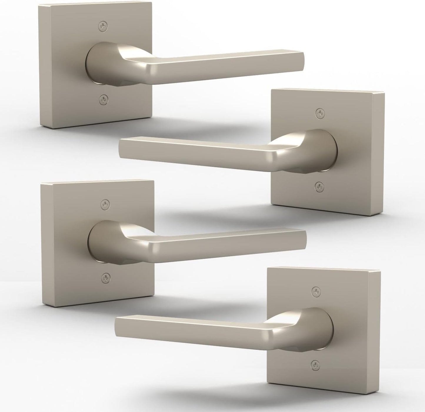 Mega Handles Dummy Door Handles - Heavy Duty Brushed Nickel
