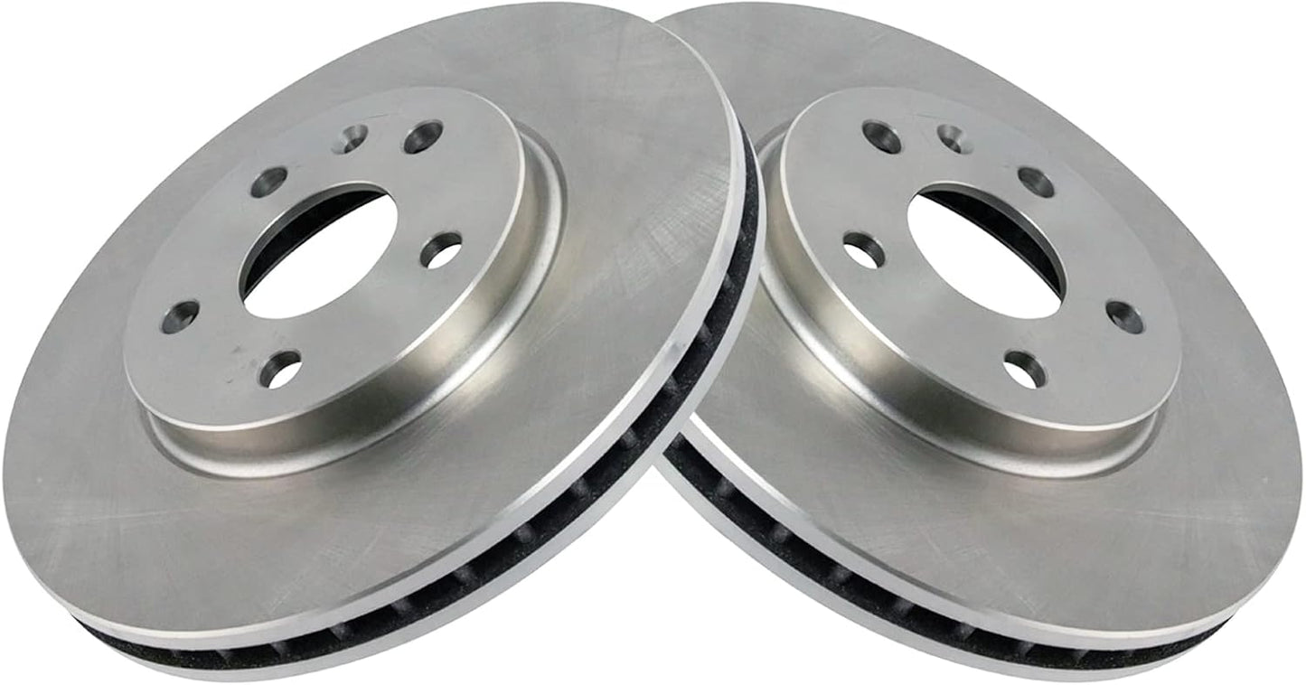TRQ Front Brake Rotors Set Vented for 2008-2014 Cadillac CTS