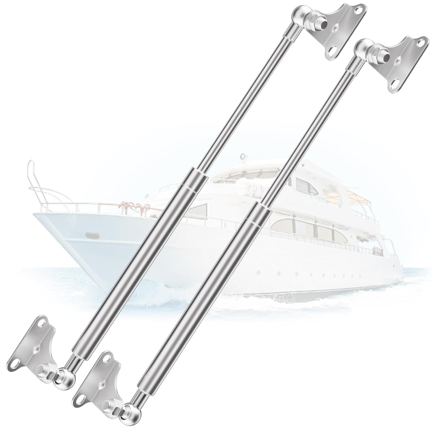ARANA Stainless Gas Struts 15 inch 22.5lbs for Easy Lifting