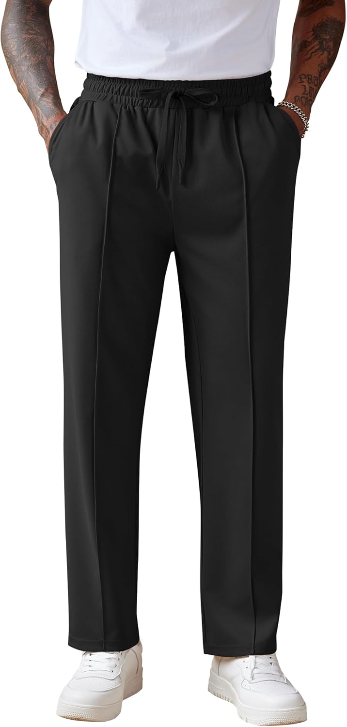 COOFANDY Men's Knit Sweatpants Lightweight Casual Jogger Pants