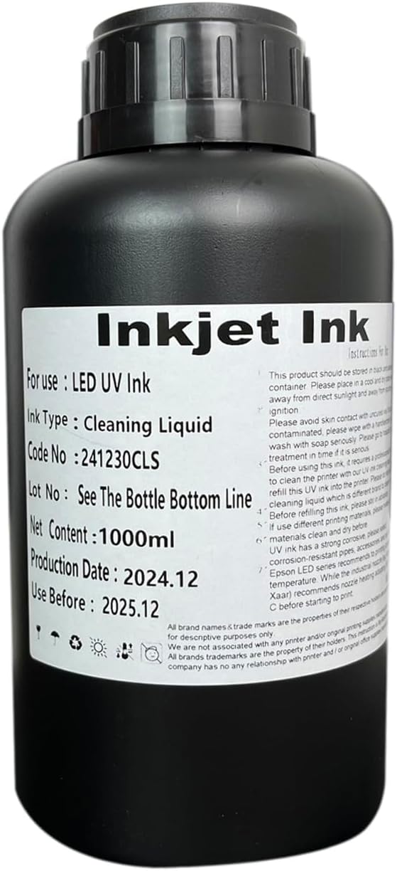 UV DTF Ink Cleaning Solution - 1000ml Bottle