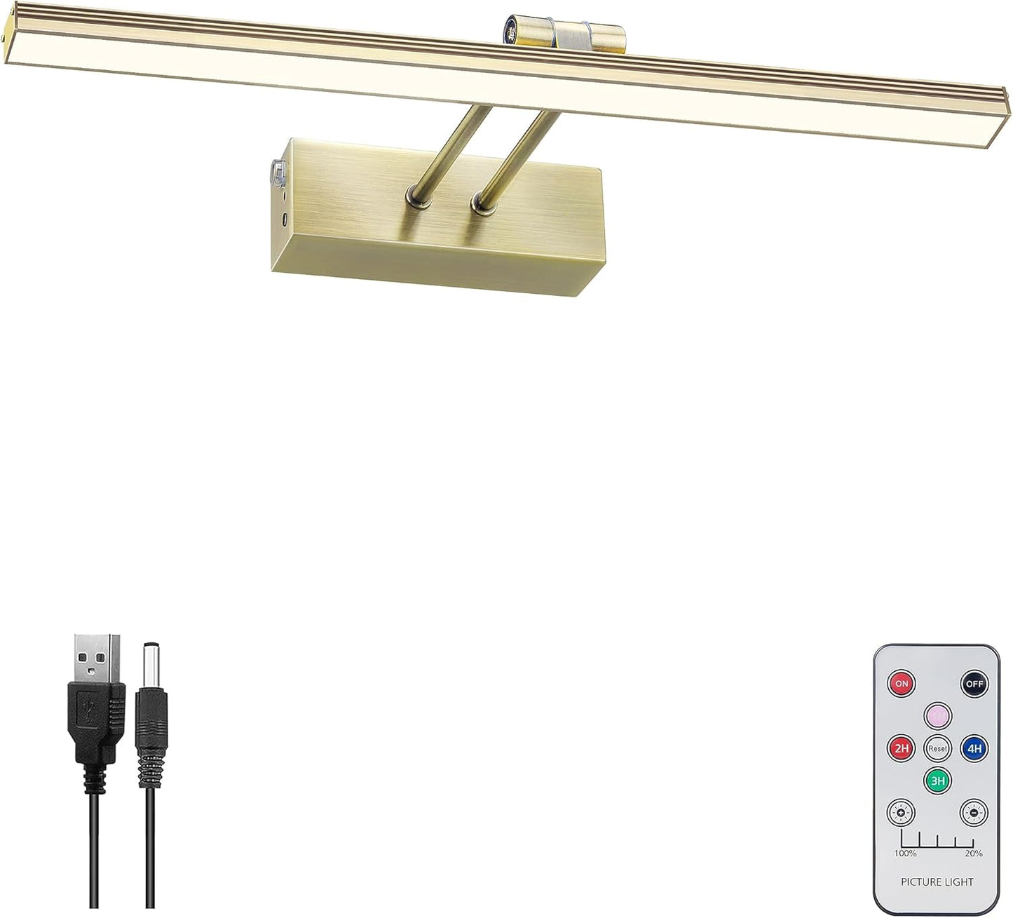 FUNCHDAY Picture Light - Wireless Remote Dimmable Art Lighting