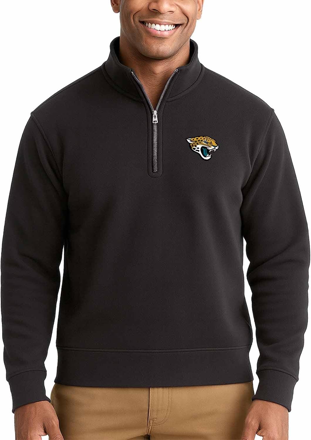 NFL Team Logo Quarter Zip Pullover Sweatshirt for Fans