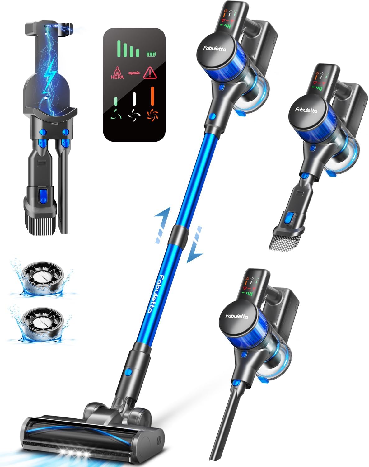 Powerful 38Kpa Cordless Vacuum - Pet Hair/Bare Floor