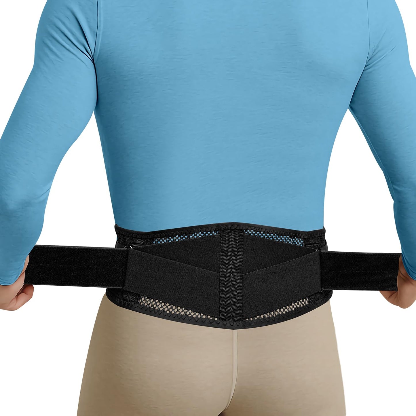 Thin Lightweight Back Brace for Lower Back Pain Relief Comfort