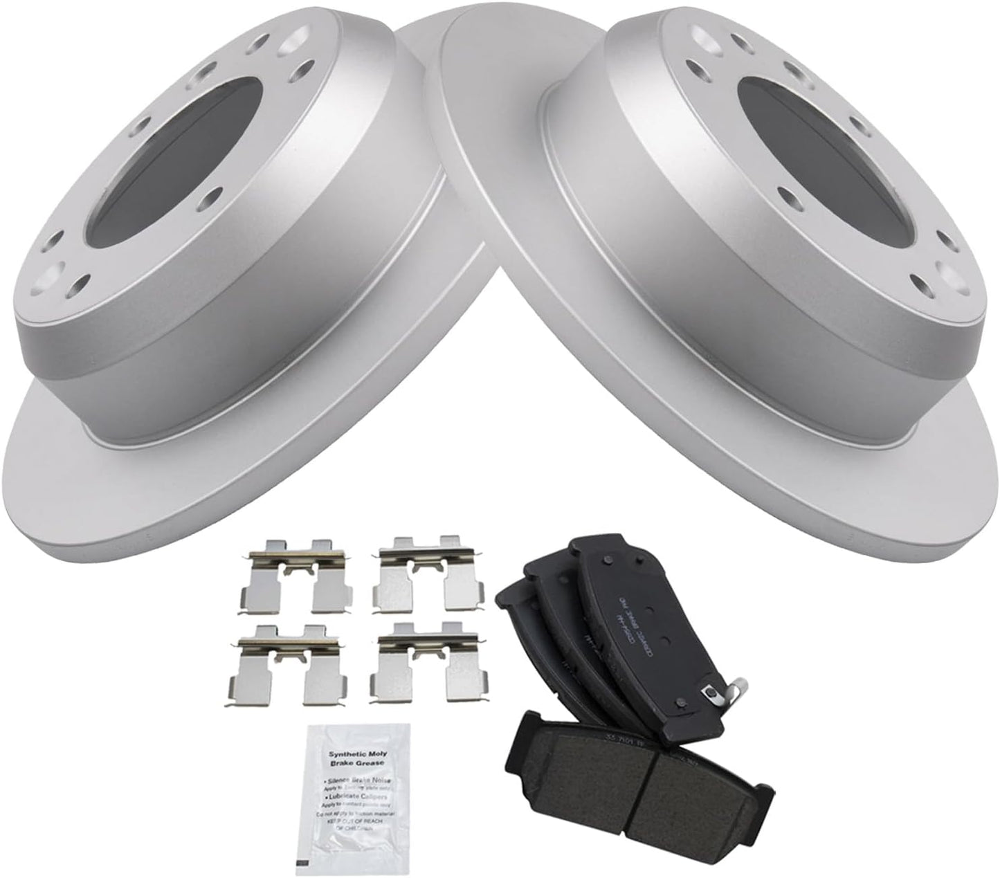 TRQ Rear Brake Pad & Rotor Kit for 2006 Kia Sedona & 2007 Hyundai