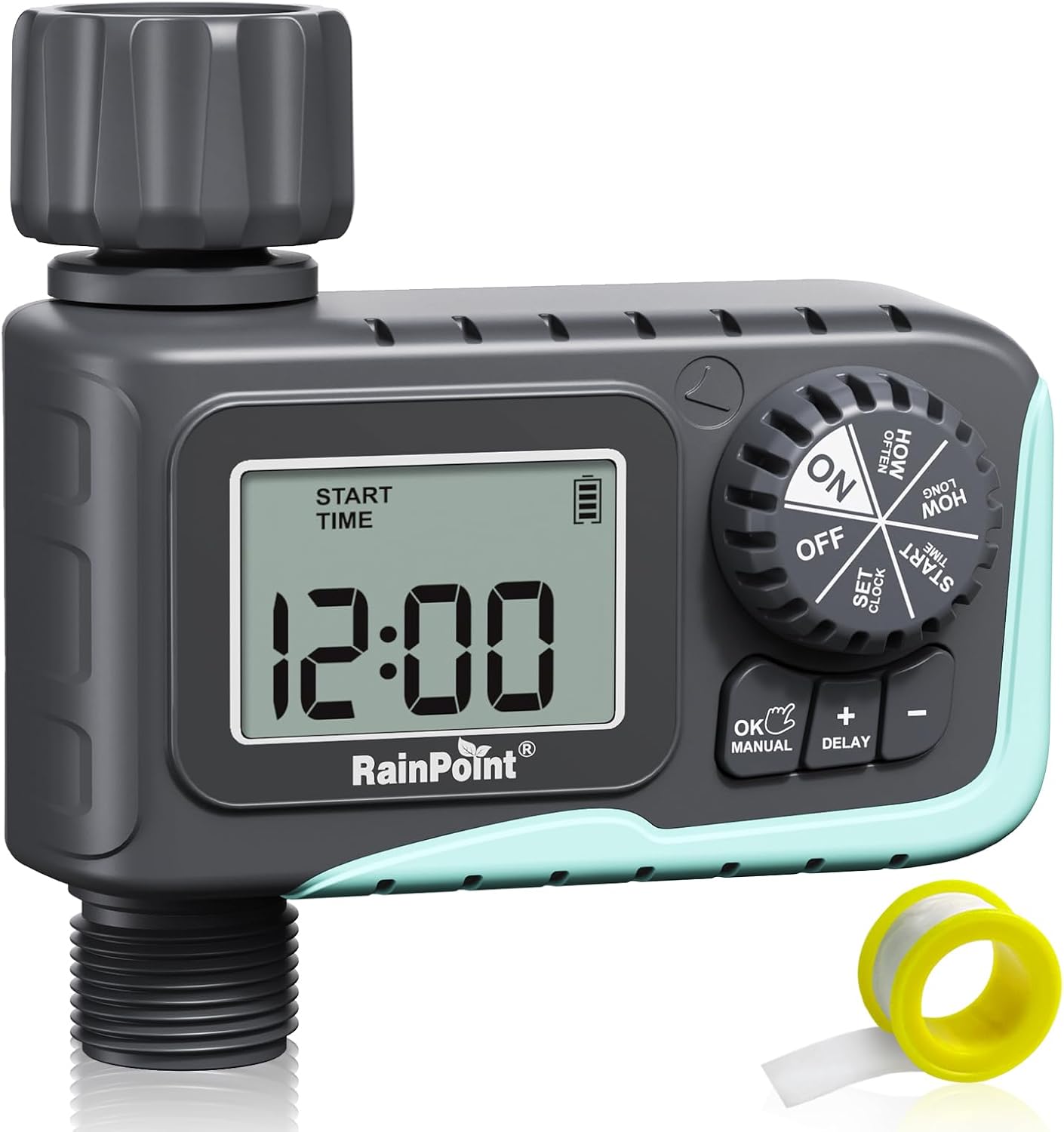 RAINPOINT Sprinkler Timer Outdoor for Efficient Garden Watering
