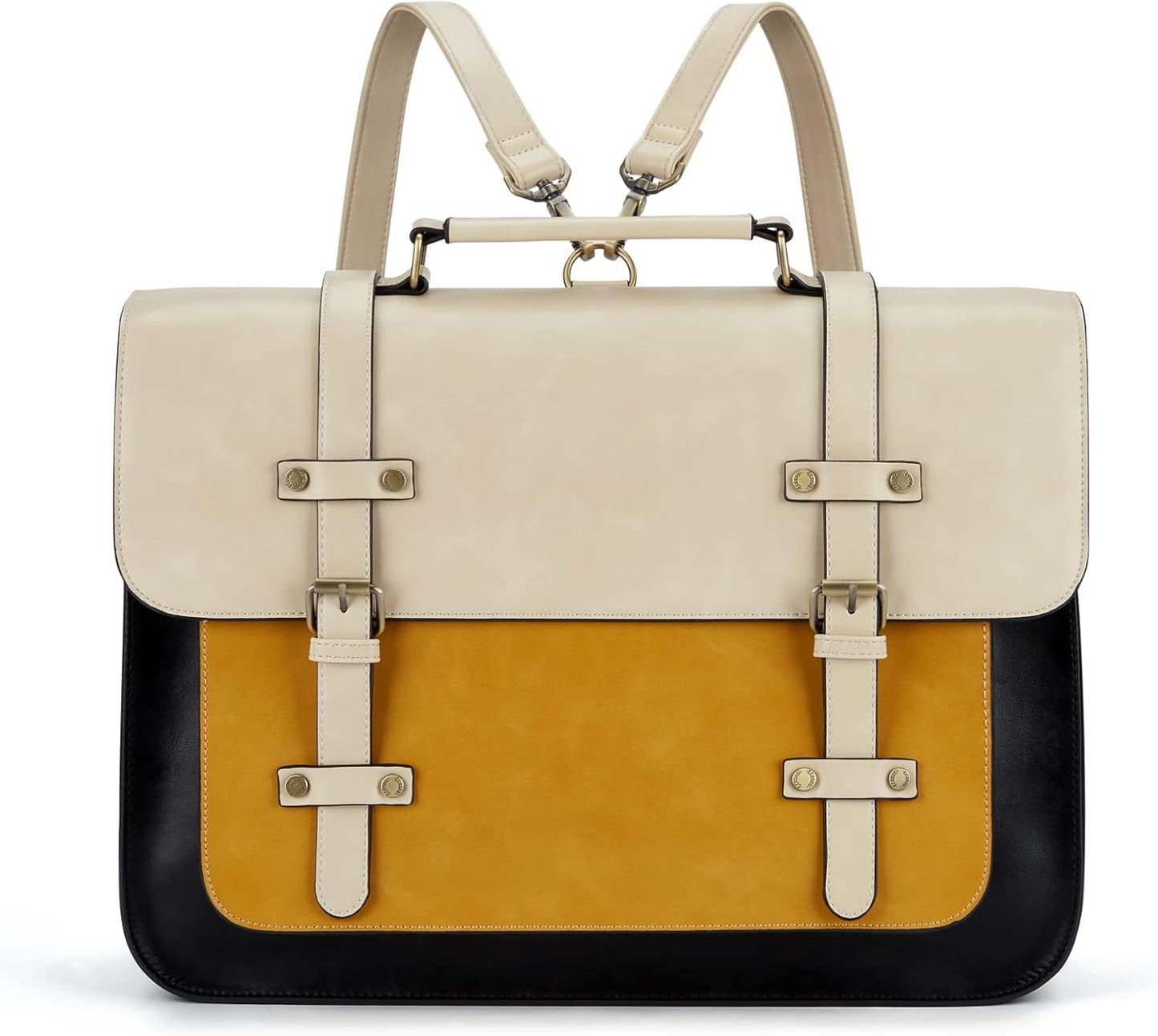 ECOSUSI Laptop Bag for Women - Stylish Vegan Leather Briefcase