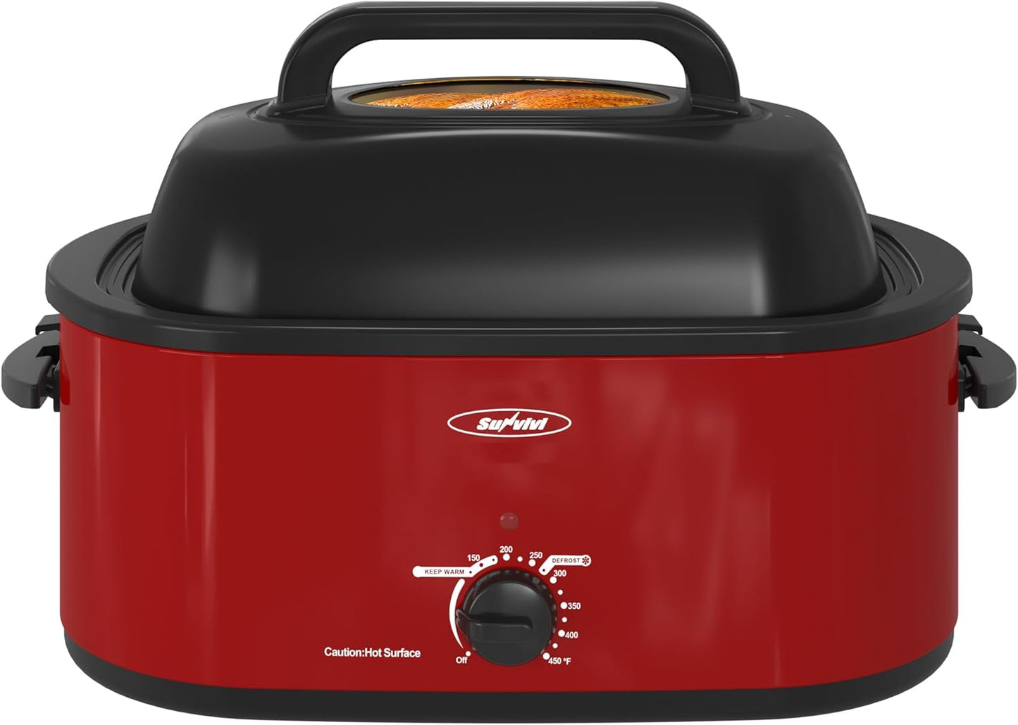 Versatile Electric Roaster Oven with Viewing Lid and Rack