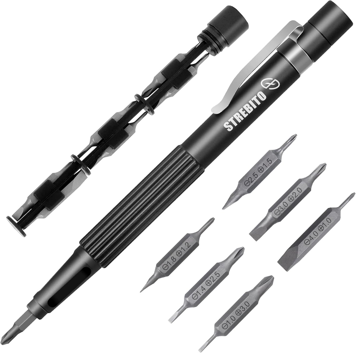 STREBITO 13-in-1 Precision Screwdriver Set: Compact Handle for Tight Spaces