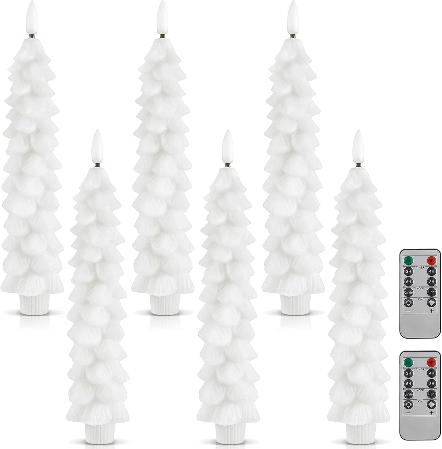 Flameless Taper Candles - 6 Pcs LED Christmas Tree Lights