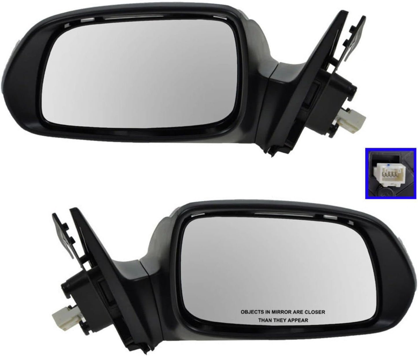 TRQ 2 Piece Driver and Passenger Side Mirror Assembly Set