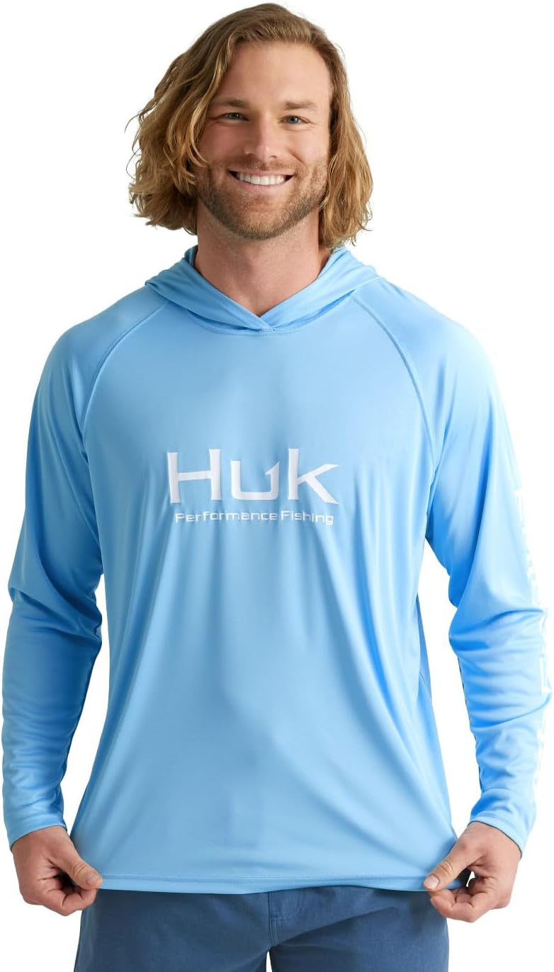 HUK Men's Pursuit Vented Long Sleeve Hoodie for Fishing Comfort