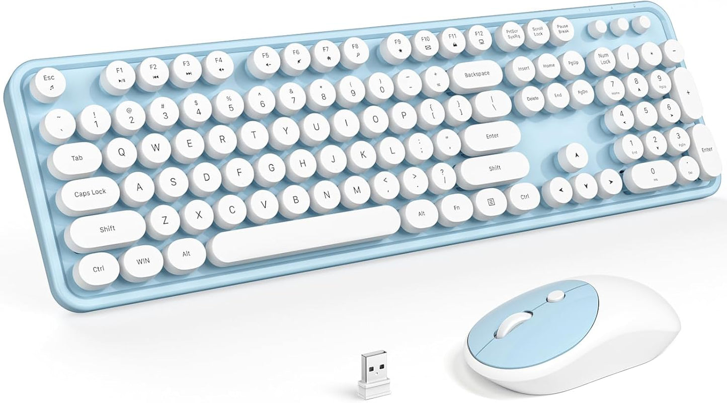 Wireless Keyboard and Mouse Combo for Mac and Windows Users