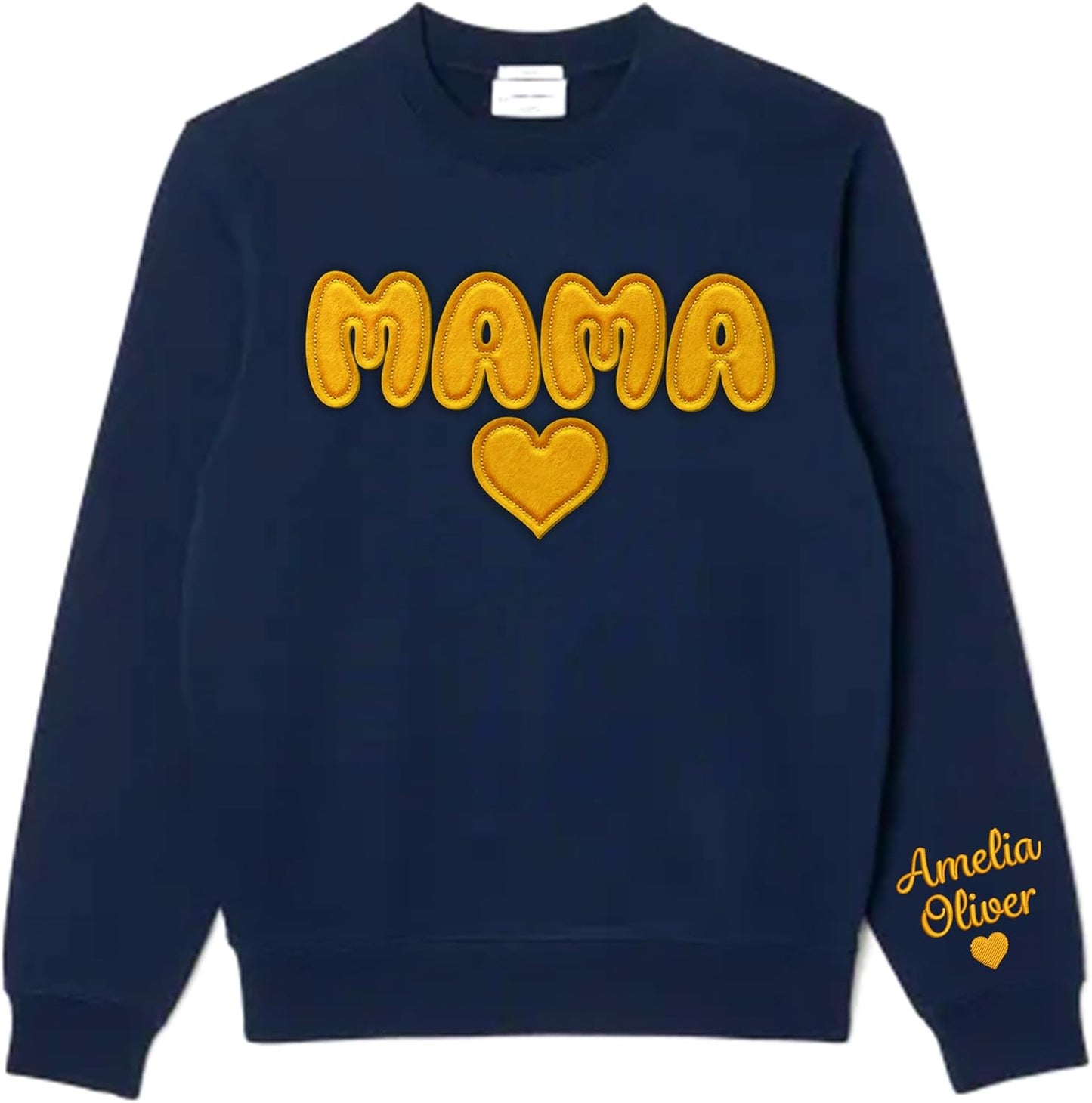 Personalized Mama Sweatshirt - Heart Design - Custom Text - Gift for Mom