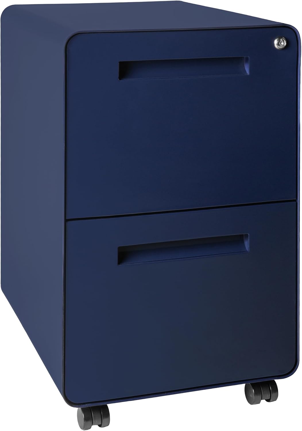 Stockpile 2 Drawer Mobile File Cabinet with Lock for Modern Offices