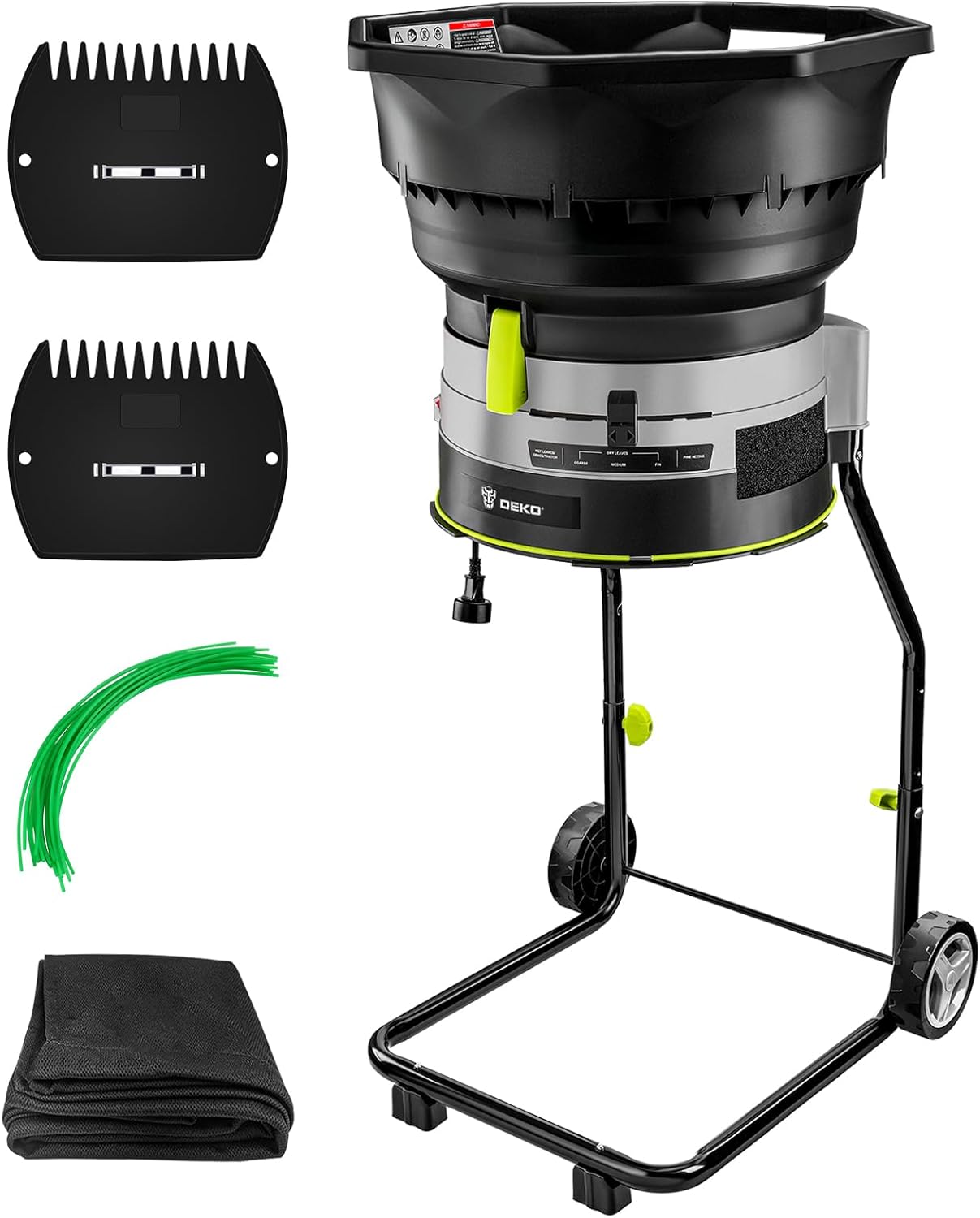 Powerful Electric Leaf Shredder with 13 Amp Motor and 20 Lines