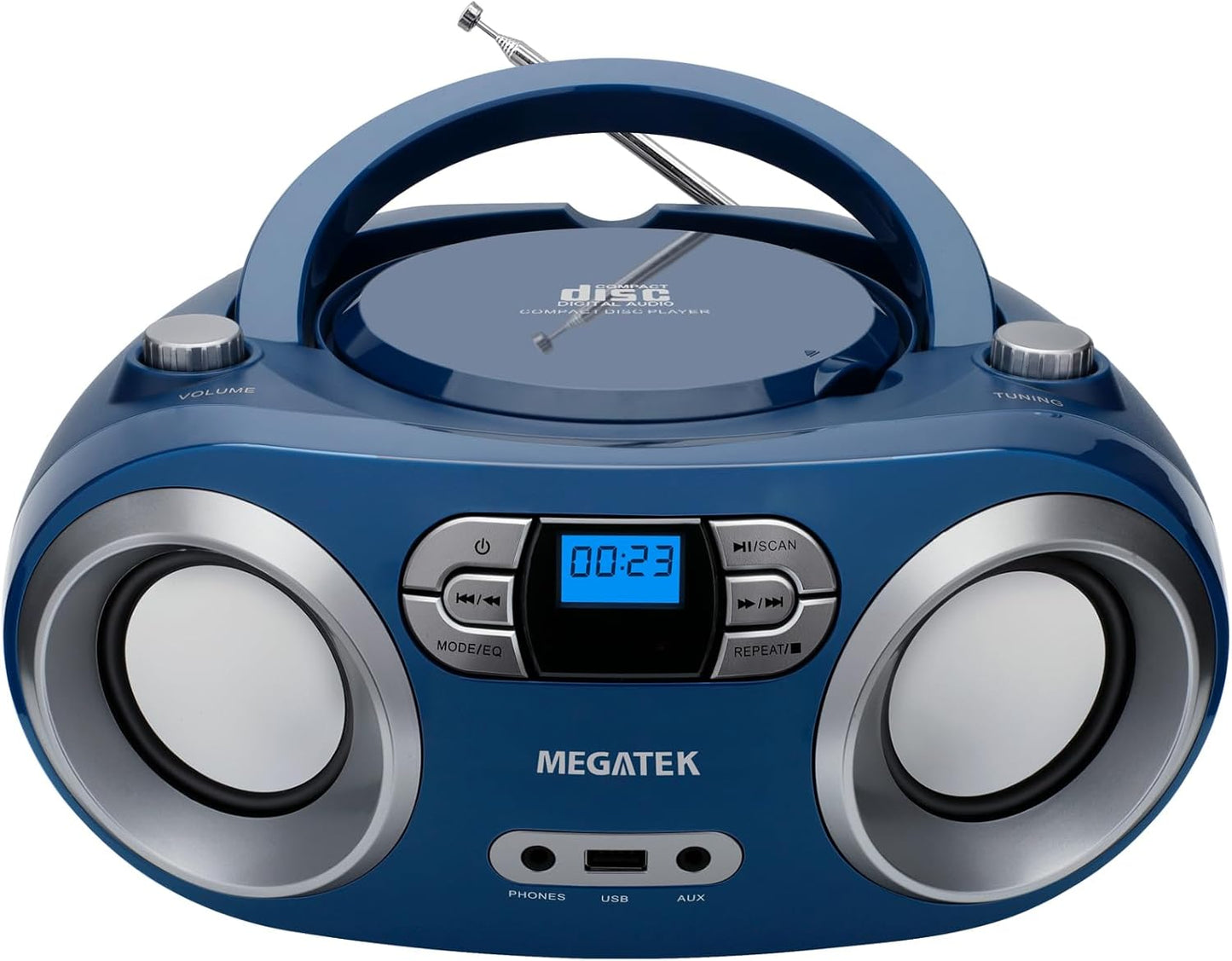 MEGATEK Portable CD Player Boombox with Bluetooth and FM Radio