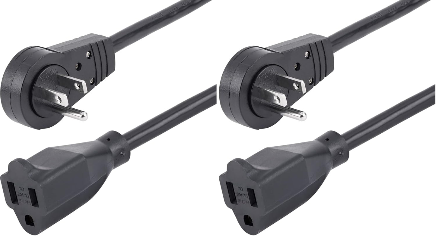 StarTech 6ft Power Extension Cord with 360 Rotating Flat Plug