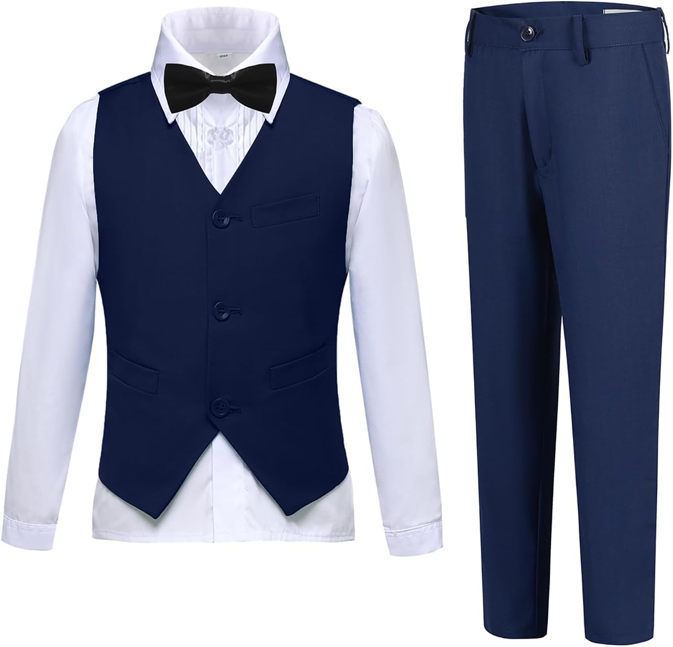 Boys Suits Slim Fit 4 Piece Formal Dresswear Set for Kids