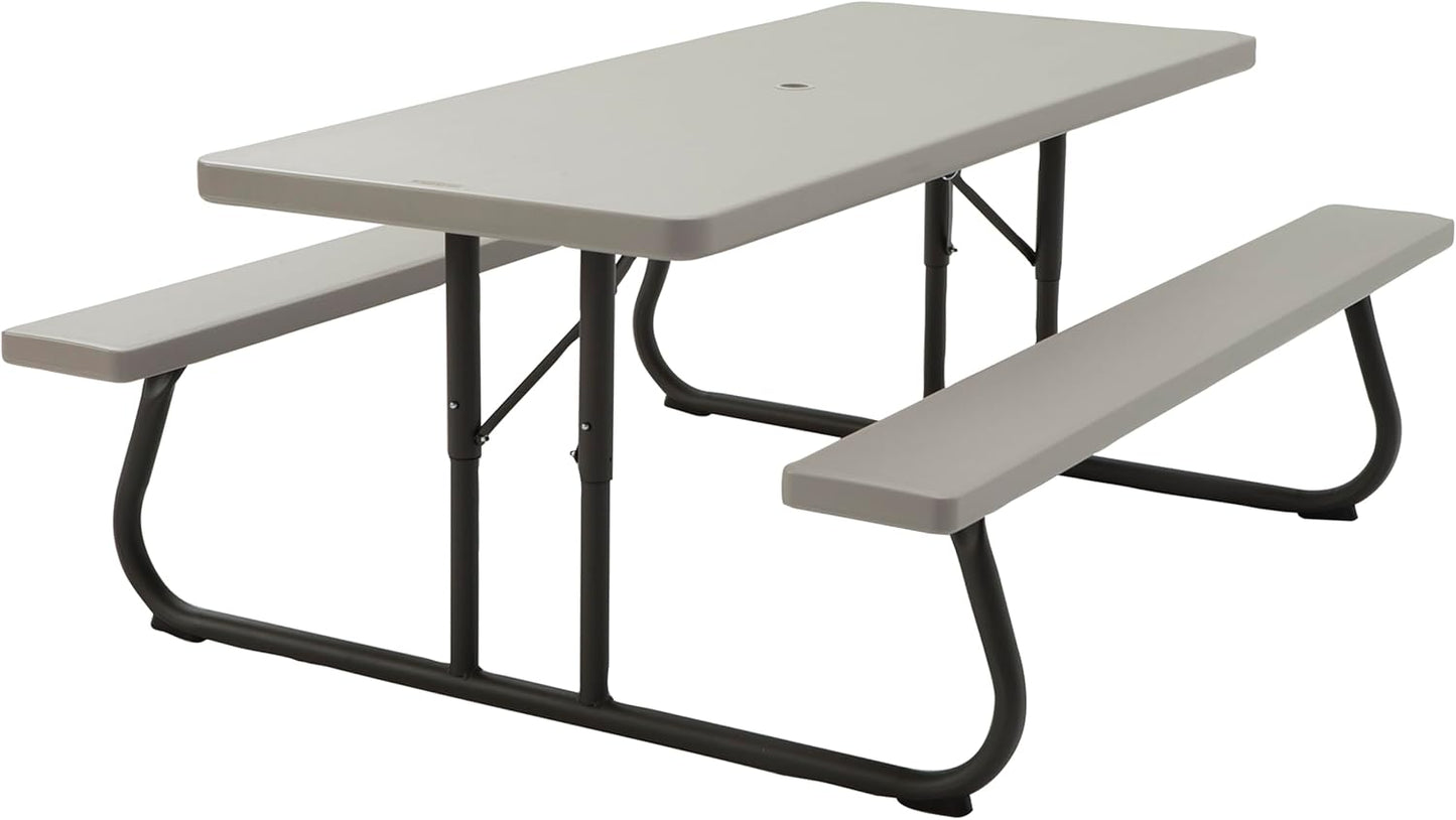 Lifetime Folding Picnic Table - 6-Foot Adjustable Height Design