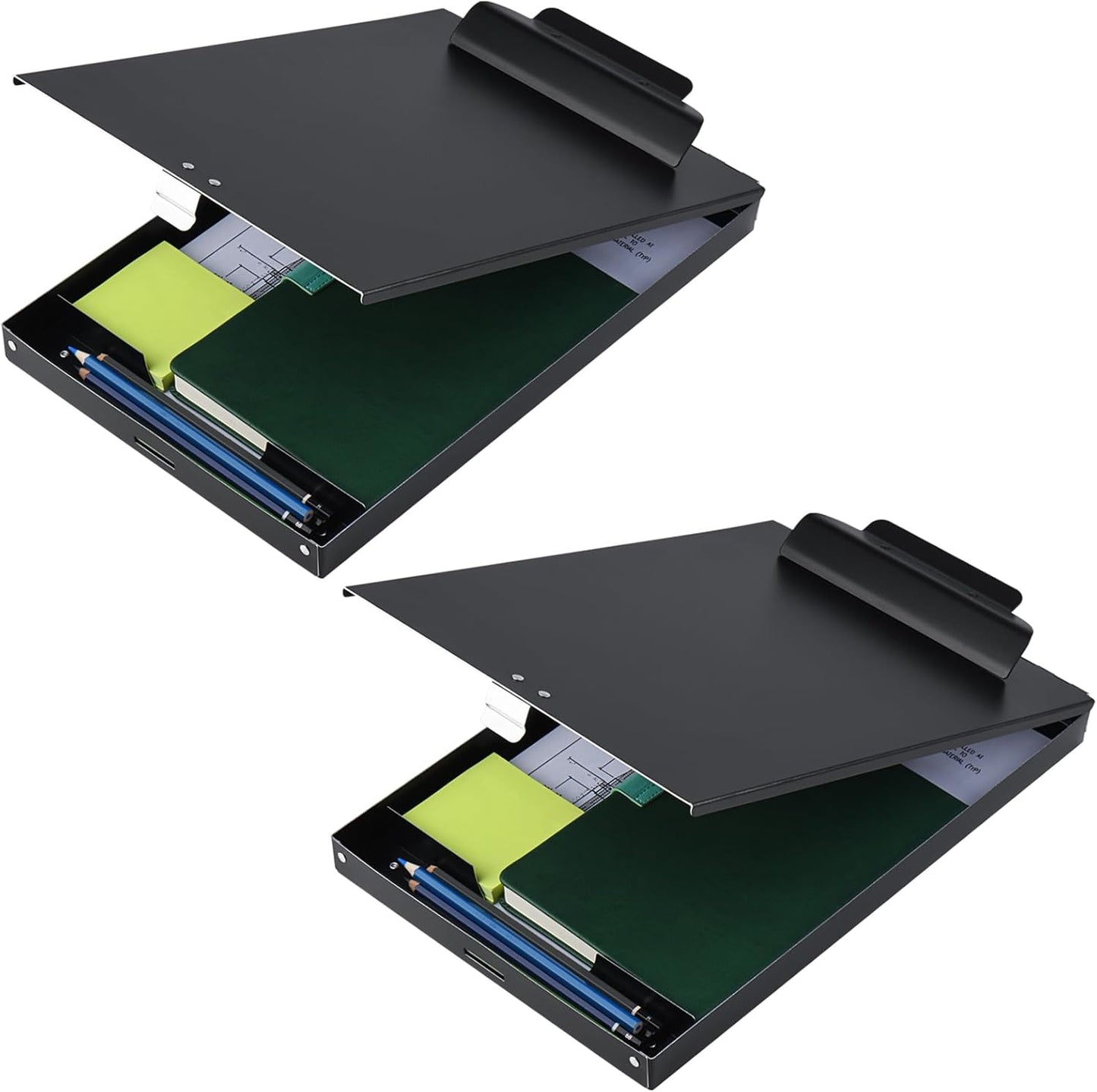 ZCZN Aluminum Clipboard with Storage for School and Office Use