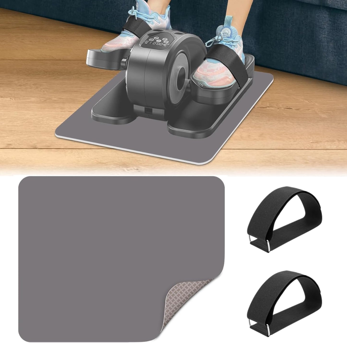 Non Slip Elliptical Mat for Seamless Under Desk Exercise