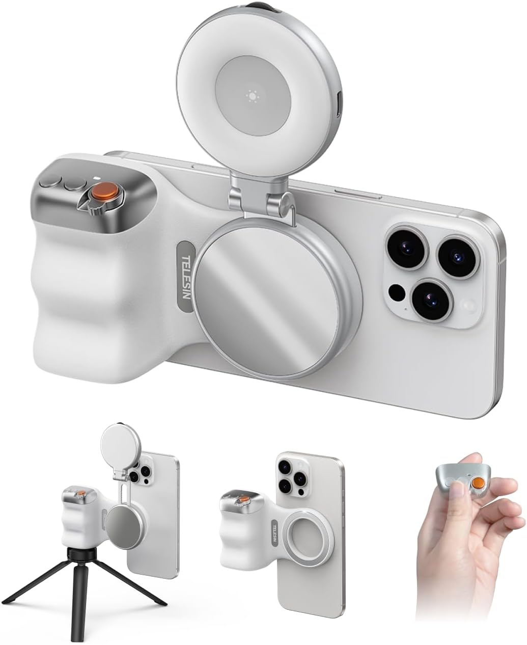 TELESIN Fun Shot Magnetic Phone Camera Grip & Selfie Light Kit