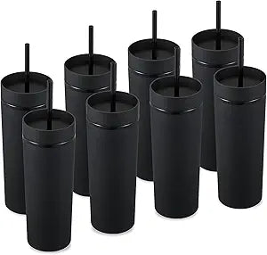 MEWAY 20oz Skinny Tumblers 8 Pack for Parties and Customization